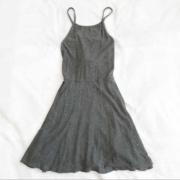 Hollister Gray Ribbed Halter Dress - Picture 1 of 2